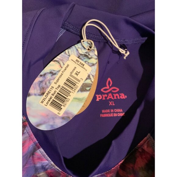 Prana Pink & Purple Supernova Pinwheel Lorelei Sun Top, Size XL NWT! - Picture 8 of 9